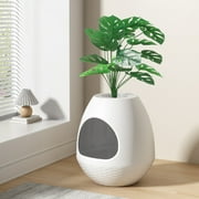 COZIWOW Plant Litter Box, Hidden Cat Litter Box with Artificial Plants, DIY Litter Box Furniture,