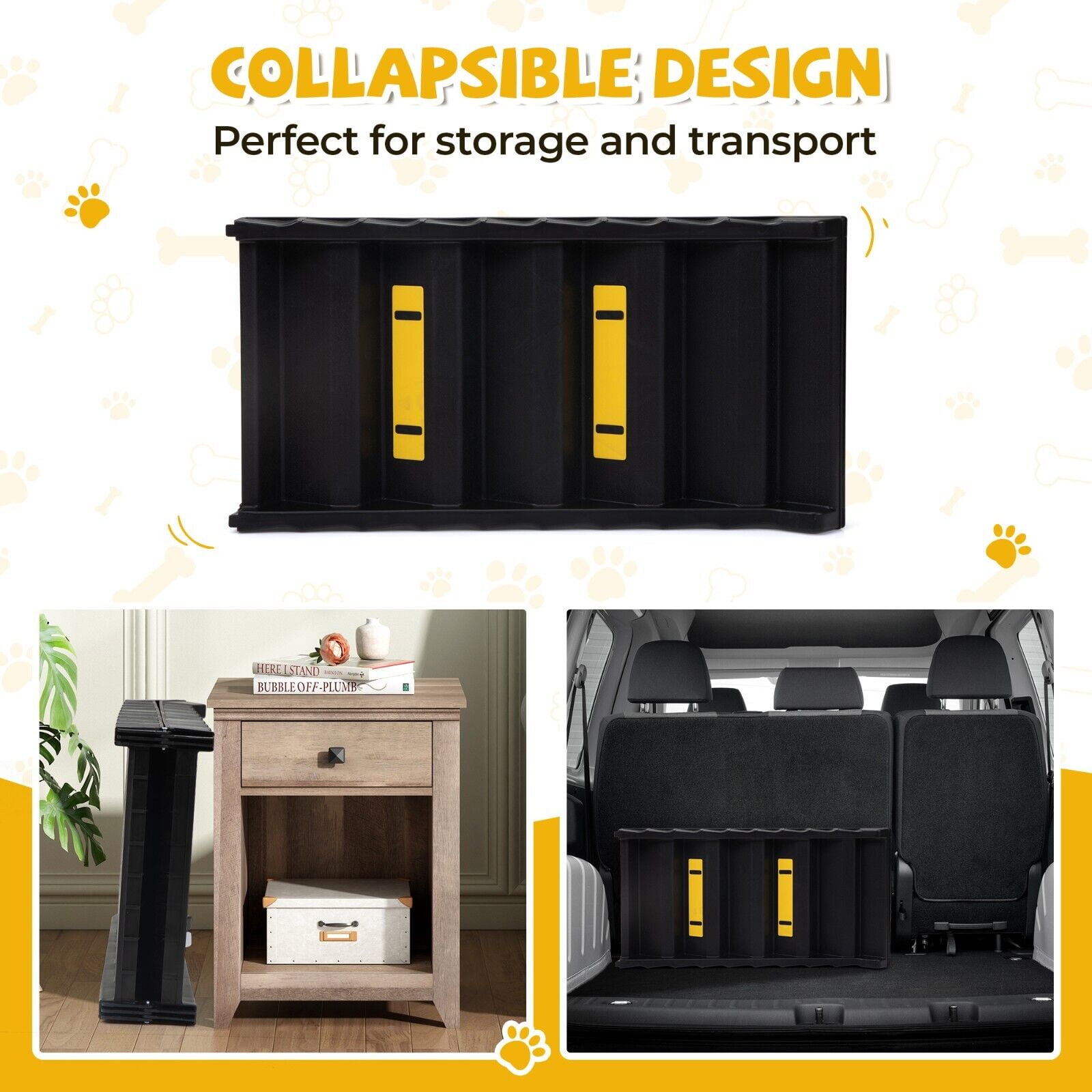 COZIWOW Portable Folding Dog Ramps for Car SUV Truck Pet Ramp Steps