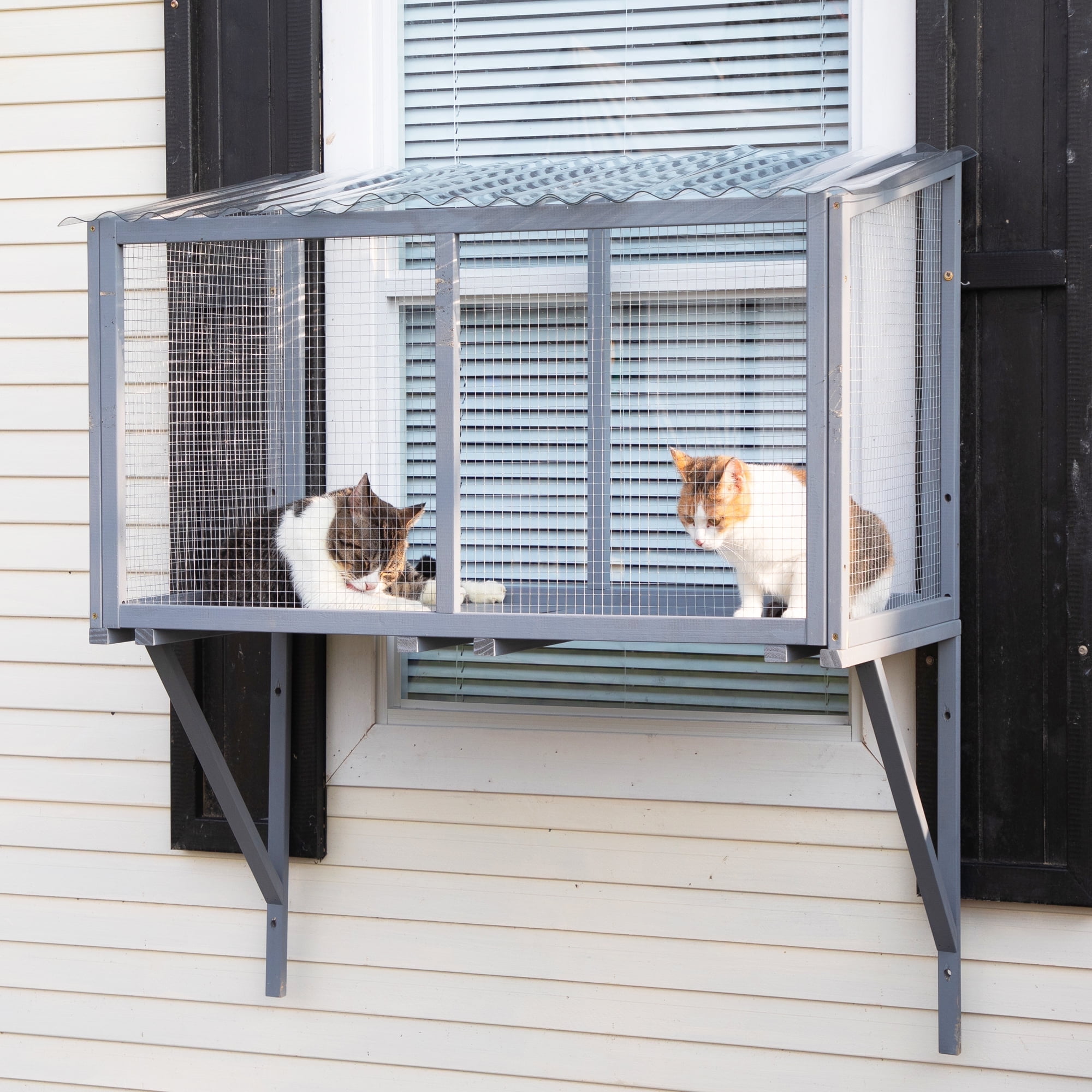 COZIWOW Weatherproof Outdoor Cat Catio, Window Perch Hammock, Mesh