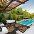 thumbnail image 1 of COZONY 10x14 Outdoor Rug, Reversible Waterproof Plastic Straw Patio Rug with Palm Leaf Pattern, Indoor Outdoor RV Mat for Patio Deck Balcony Camping, 1 of 8