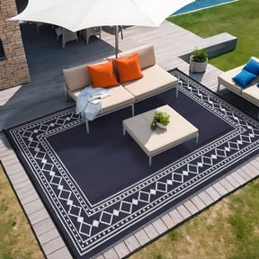 COZONY 10x20 Outdoor Rug Waterproof Reversible Plastic Straw Patio Mat for RV Deck Picnic Balcony Reversible