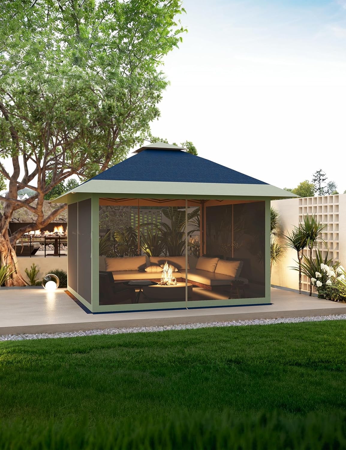 COZONY 12'x12' Outdoor Canopy Gazebo, Patio Gazebo with Waterproof, UV Protection, Portable Tent