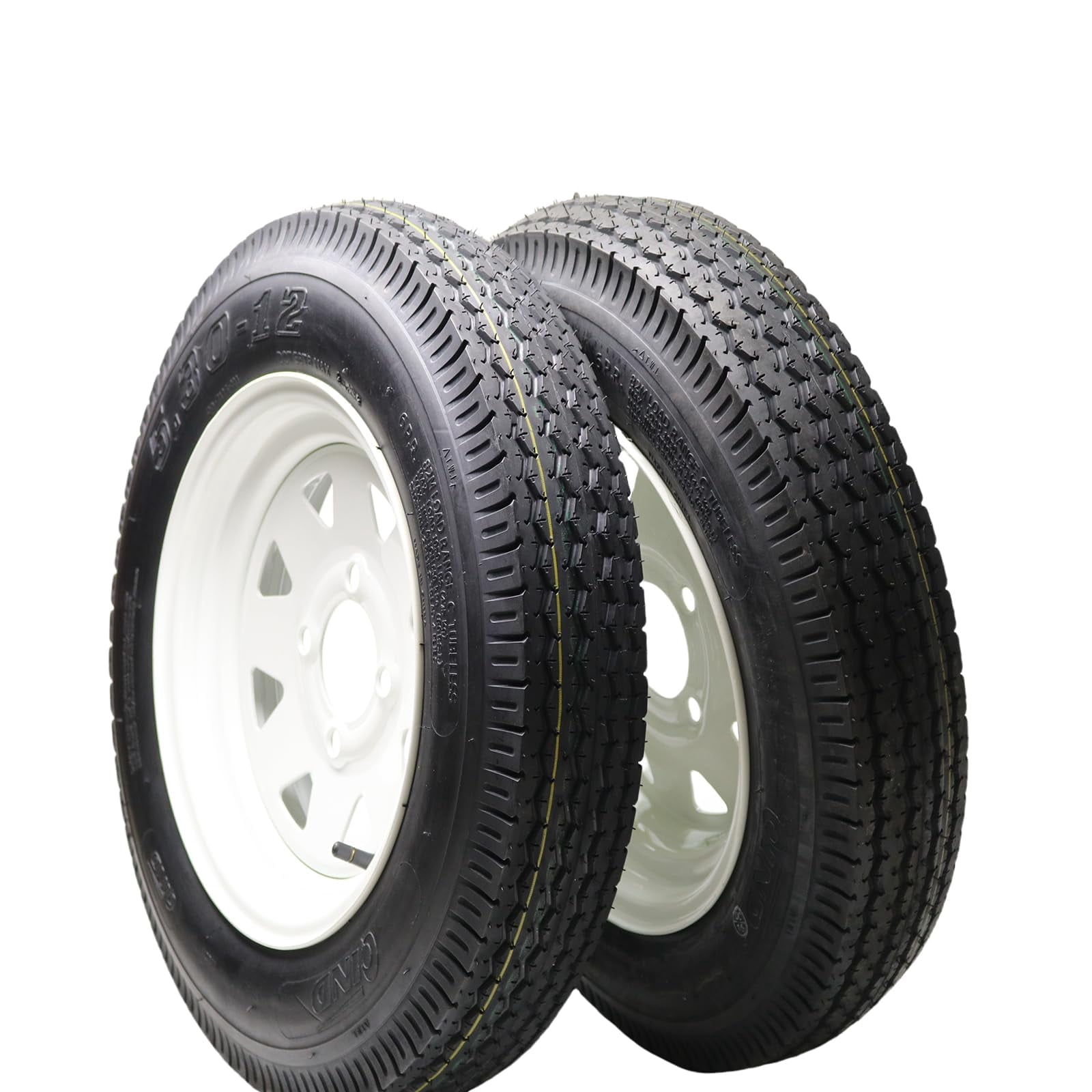 COZONY 2 Pack Trailer Tire, 6PR，5.30-12，12