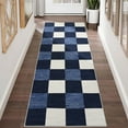 thumbnail image 1 of COZONY 2'x6' Navy Blue Runner Rug, Non-Shedding Carpet for Hallway, Entryway, Kitchen, Easy to Maintain, 1 of 12