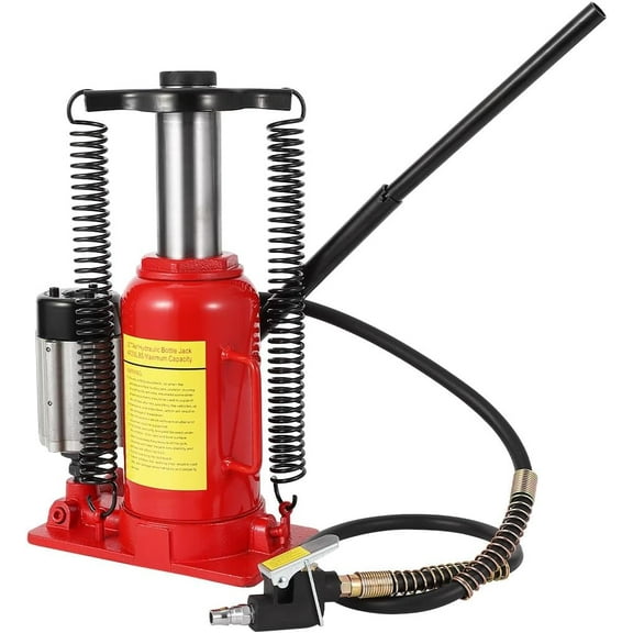 COZONY 20T(44,000 Lbs) Air Hydraulic Bottle Jack, Low Profile 10.2-20.1" Lift Range, Aluminum Alloy Pump for Auto/House Repair