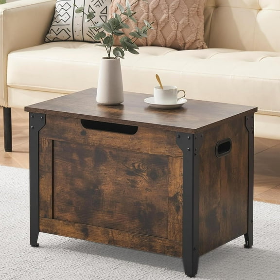 COZONY 23.6"L Storage Chest with Lift-Top & 2 Safety Hinges, Sturdy Entryway Storage Bench, Multi-Functional Shoe Bench for Entryway, Bedroom, Living Room