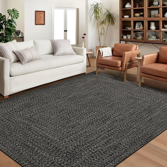 COZONY 3*5ft Washable Runner Rug w/ TPR Backing, Soft Low-Pile Carpet for Kitchen & Bathroom,Gray Zongz