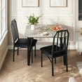 thumbnail image 1 of COZONY 3 Piece Dining Table Set, Kitchen Table and 2 Upholstered Chairs Set for Small Space, Apartment, Home, Angular Design, 1 of 9