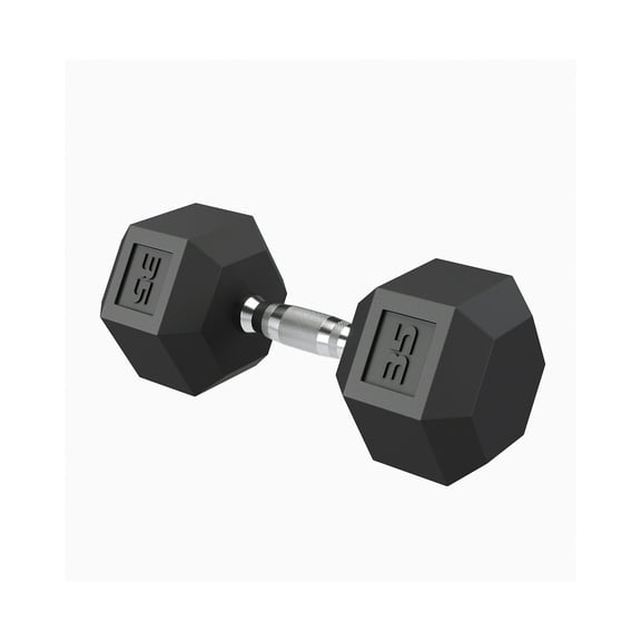 COZONY 35LB Hex Dumbbell Set of 2, Adjustable Rubber Encased Hand Weights with Cast Iron Core