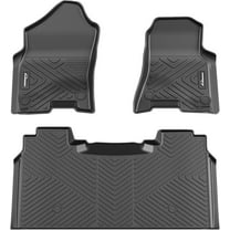 COZONY 3D TPE Floor Mats for 2019-2025 Dodge Ram 1500 New Body Crew Cab, 2 Row Front & Rear Liner, All-Weather Full Set, Black
