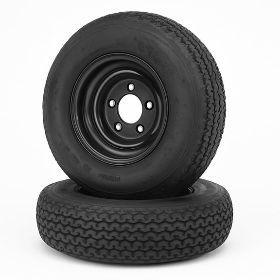COZONY 4.80-8 Trailer Tires w/ 8" Rims, 4 Lug On 4" Pattern, 6PR Load Range C for Utility Trailers, 2-Pack