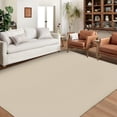 thumbnail image 1 of COZONY 5'x7' Washable Area Rug, Modern Textured Low-Pile Polypropylene Carpet, Stain Resistant Non-Slip Solid Accent Rug for Living Room Bedroom, Cream, 1 of 13