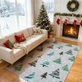 thumbnail image 1 of COZONY 6x9 Christmas Area Rug, Non-Slip Washable Low Pile Large Rug, Xmas Tree Pattern, Gray, Holiday Decor for Living Room & Bedroom, 1 of 6