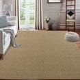 thumbnail image 1 of COZONY 8'x10' Washable Area Rug, Modern Textured Low-Pile Polypropylene Carpet, Stain Resistant Non-Slip Solid Accent Rug for Large Living Room, Brown, 1 of 13