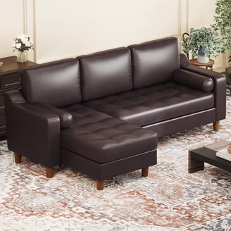 Baxton Studio Venza Mid-Century Modern Walnut Wood Black Faux