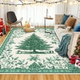 thumbnail image 1 of COZONY 8x10 Christmas Area Rug, Non-Slip Washable Large Rug, Xmas Tree Pattern, Ultra-Thin Soft Living Room Carpet, Green Holiday Decor, 1 of 11