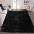 thumbnail image 1 of COZONY 9' x 12' Shag Area Fluffy Rug, Thick and Ultra Soft Furry Rug with Non-Slip Backing, Faux Fur Rug for Living Room,Bedroom,Dining Room，Black, 1 of 8