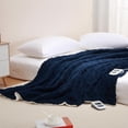 thumbnail image 1 of COZONY 90" x 100" Electric Blanket, King Electric Heating Blanket, 240GSM Jacquard Long Plush Sherpa & 210GSM Sherpa,Dual Control,10 Heating Levels, 10 Time Settings, Machine Washable, ETL, Navy Blue, 1 of 10