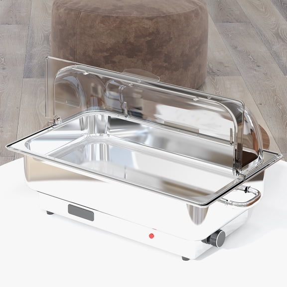 COZONY 9QT Electric Chafing Dish, Full Size Buffet Food Warmer w/ Adjustable Temperature Roll Top