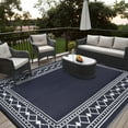 thumbnail image 1 of COZONY 9x12 Outdoor Rug Waterproof Reversible Plastic Straw Patio Mat for RV Deck Picnic Balcony Reversible, 1 of 9