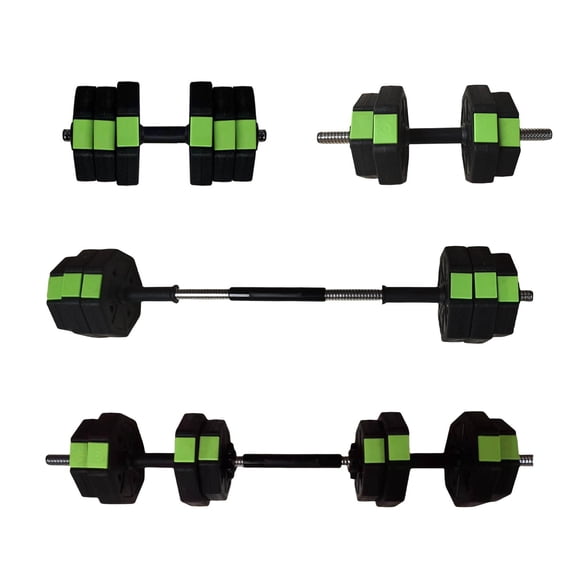 COZONY Adjustable Dumbbell Set 30LB, Sand & Iron Filled Polygonal Weight Set with 35cm Hollow Bar