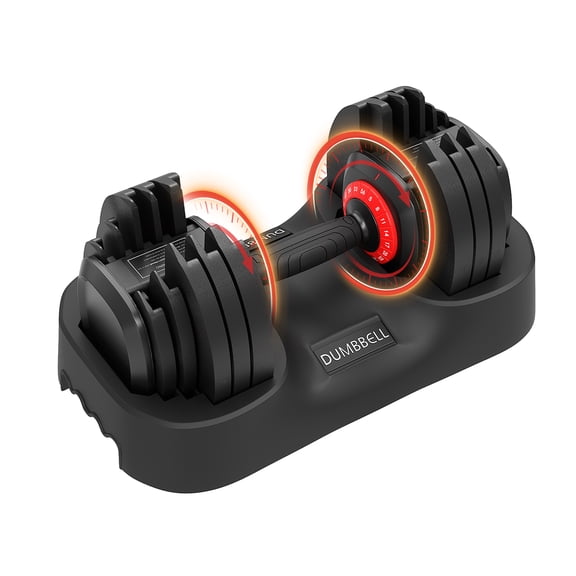 COZONY Adjustable Dumbbell Set 56LBS, Free Weights with Anti-Slip Handle and Tray for Home Gym