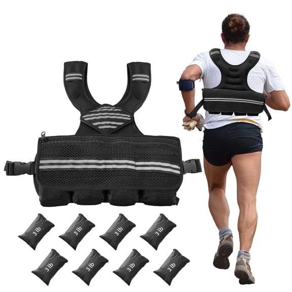 COZONY Adjustable Weight Vest, 4-20 lbs Weighted Vest for Running Hiking Rucking, Reflective Breathable Home Gym