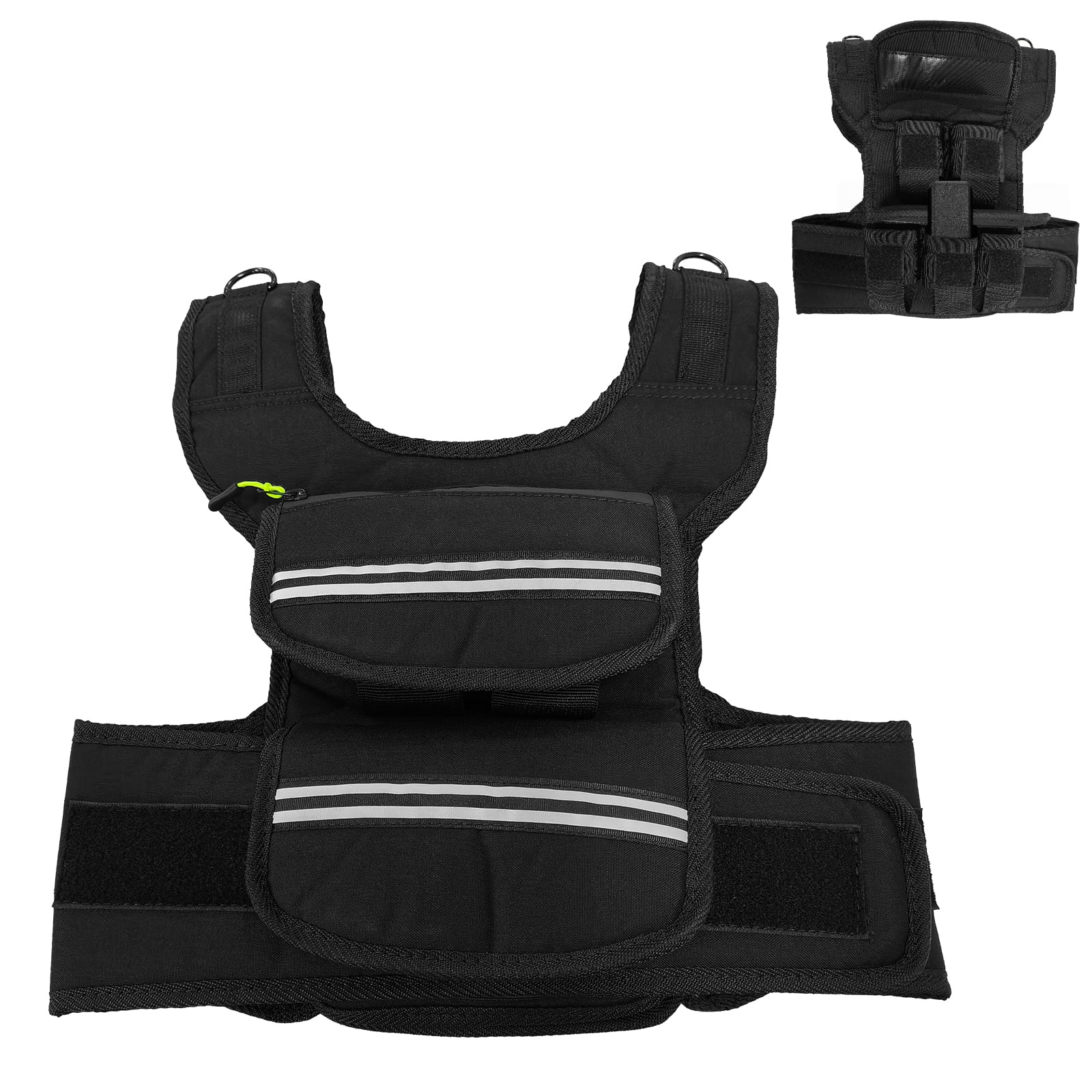 COZONY Adjustable Weighted Vest for Men, 25lbs Running Rucking Vest with Shoulder Pads and Reflective Stripes