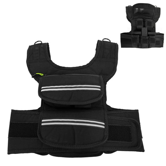 COZONY Adjustable Weighted Vest for Men, 35lbs Running Rucking Vest with Shoulder Pads and Reflective Stripes