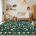 thumbnail image 1 of COZONY Boho Floral Area Rug 8x10 ft, Washable Low Pile Faux Wool Rug with Non-Slip Backing, 1 of 8