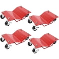 thumbnail image 1 of COZONY Car Wheel Dolly Set, 4 PCS 6000 Lbs Steel Tire Dolly，Heavy Duty Skate Auto Repair Dolly Each for 1500lb，Antiskid Plate Design, All-Direction Rotatable Wheel, Red, 1 of 7