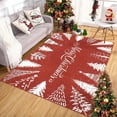 thumbnail image 1 of COZONY Christmas Area Rug 5x7 Ft, Washable Heavy Pearl Velvet Carpet, Non-Slip Low Pile Xmas Decor Rug, Red Holiday Print, 1 of 14
