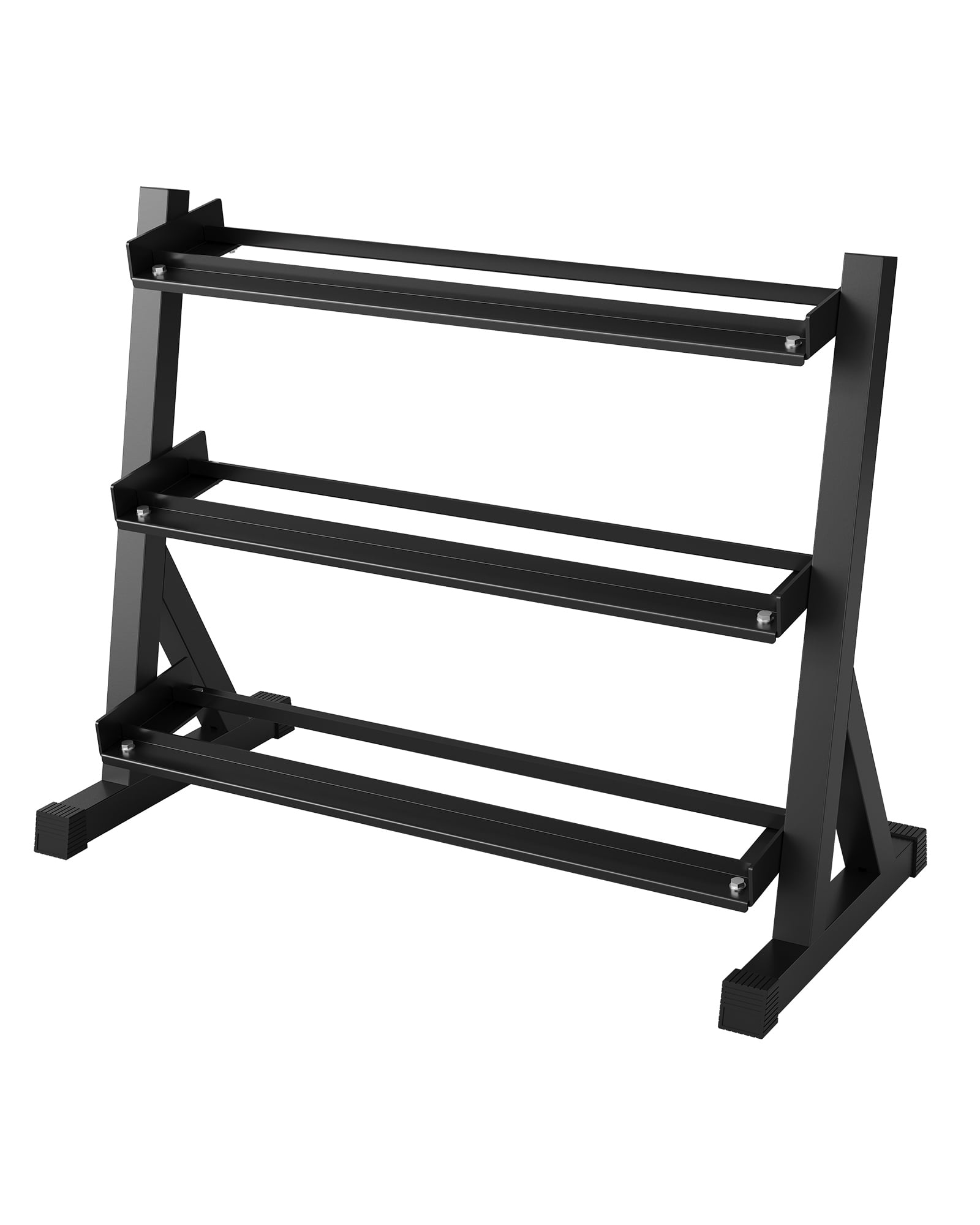 COZONY Dumbbell Rack 3 Tier, Heavy-Duty Steel Weight Storage Stand with Non-Slip Base and Rubber Guards
