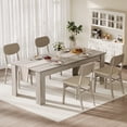 Wood Retangular Table COZONY Farmhouse Dining Table for 4-6, Rectangular Wood Kitchen Table ...
