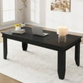 thumbnail image 1 of COZONY Farmhouse Dining Table for 6-8, Large Rectangular Wood Kitchen Table with Sturdy Frame, 6 ft Long,Black, 1 of 10