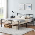 thumbnail image 1 of COZONY Full Bed Frame Black Iron Platform With Headboard and Footboard,77.6*54.7*35.1",Firm Support Structure,12.2-Inch Underbed Storage,No Springs Required,Easy Assembly,Modern Style Furniture, 1 of 7