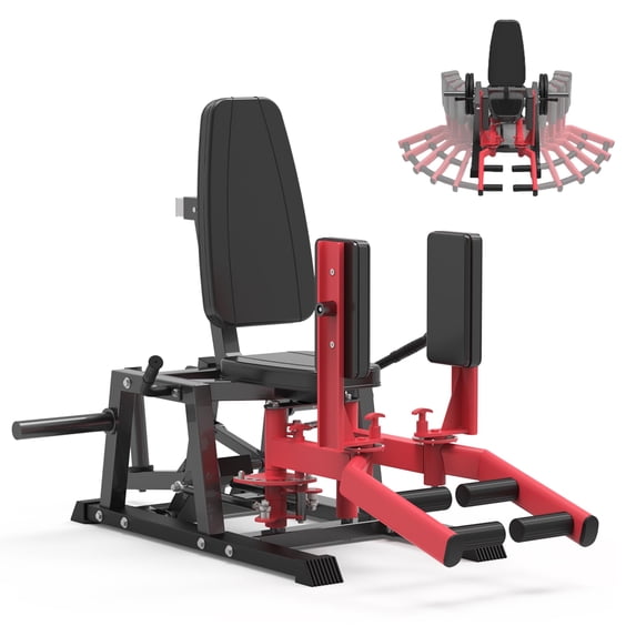 COZONY Heavy Duty Hip Abductor Adductor Machine, 440 lb Capacity Adjustable 6-Position Thigh Trainer for Home Gym,Black+Red