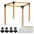 thumbnail image 1 of COZONY Heavy Duty Steel 4"x 4" Post Brackets,8 Piece Set/3 Way,Perfect for Gazebo and Patio Pergola，Woodworking Applications, 1 of 6