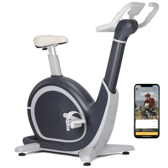 COZONY Low-Noise Smart Exercise Bike, 36-Level Magnetic Resistance with App Integration & 350 lb Capacity for Home,Black