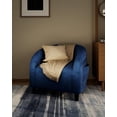 thumbnail image 1 of COZONY Velvet Accent Barrel Chair, Modern Club Armchair with Curved Backrest for Living Room, Bedroom or Office, Navy Blue, 1 of 7