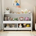 thumbnail image 1 of COZPAW Toy Storage Organizer, 2 Tier Montessori Shelf with Movable Bins, Toy Organizers Book Shelf for  Room, Playroom, Nursery (White), 1 of 15