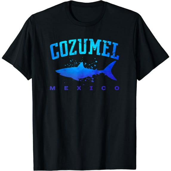 COZUMEL MEXICO Shark Caribbean Beach Vacation Trip Vintage T-Shirt