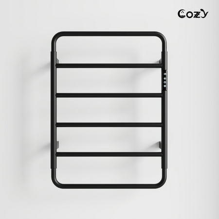 COZY Heated Towel Warmer Rack for Bathroom with Timer & Adjustable Temperature EB01-BL-190330