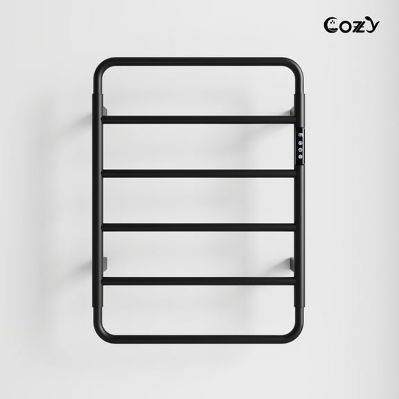 COZY  Heated Towel Warmer Rack for Bathroom with Timer & Adjustable Temperature EB01-BL-190330