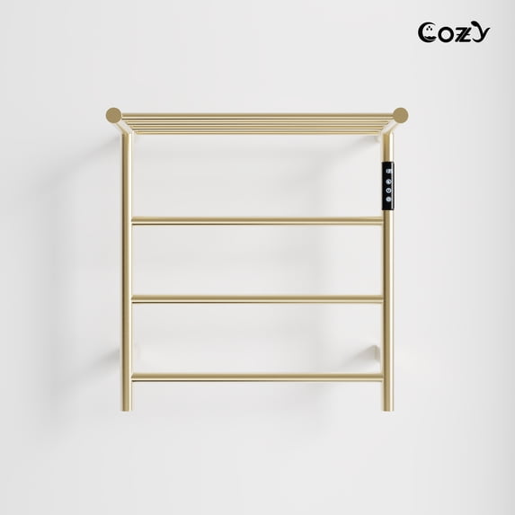 COZY Heated Towel Warmer Rack for Bathroom with Timer & Adjustable Temperature EB02-BG-190922