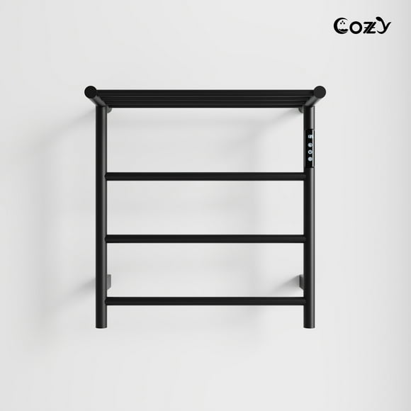 COZY Heated Towel Warmer Rack for Bathroom with Timer & Adjustable Temperature EB02-BL-190922
