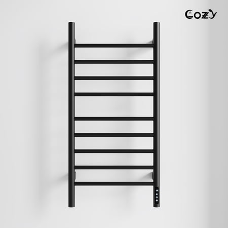COZY Heated Towel Warmer Rack for Bathroom with Timer & Adjustable Temperature EB03-BL-193504