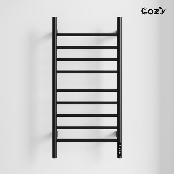 COZY Heated Towel Warmer Rack for Bathroom with Timer & Adjustable Temperature EB03-BL-193504