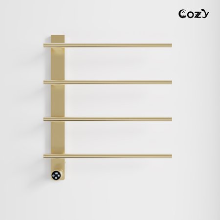 COZY Heated Towel Warmer Rack for Bathroom with Timer & Adjustable Temperature EB04-BG-242003