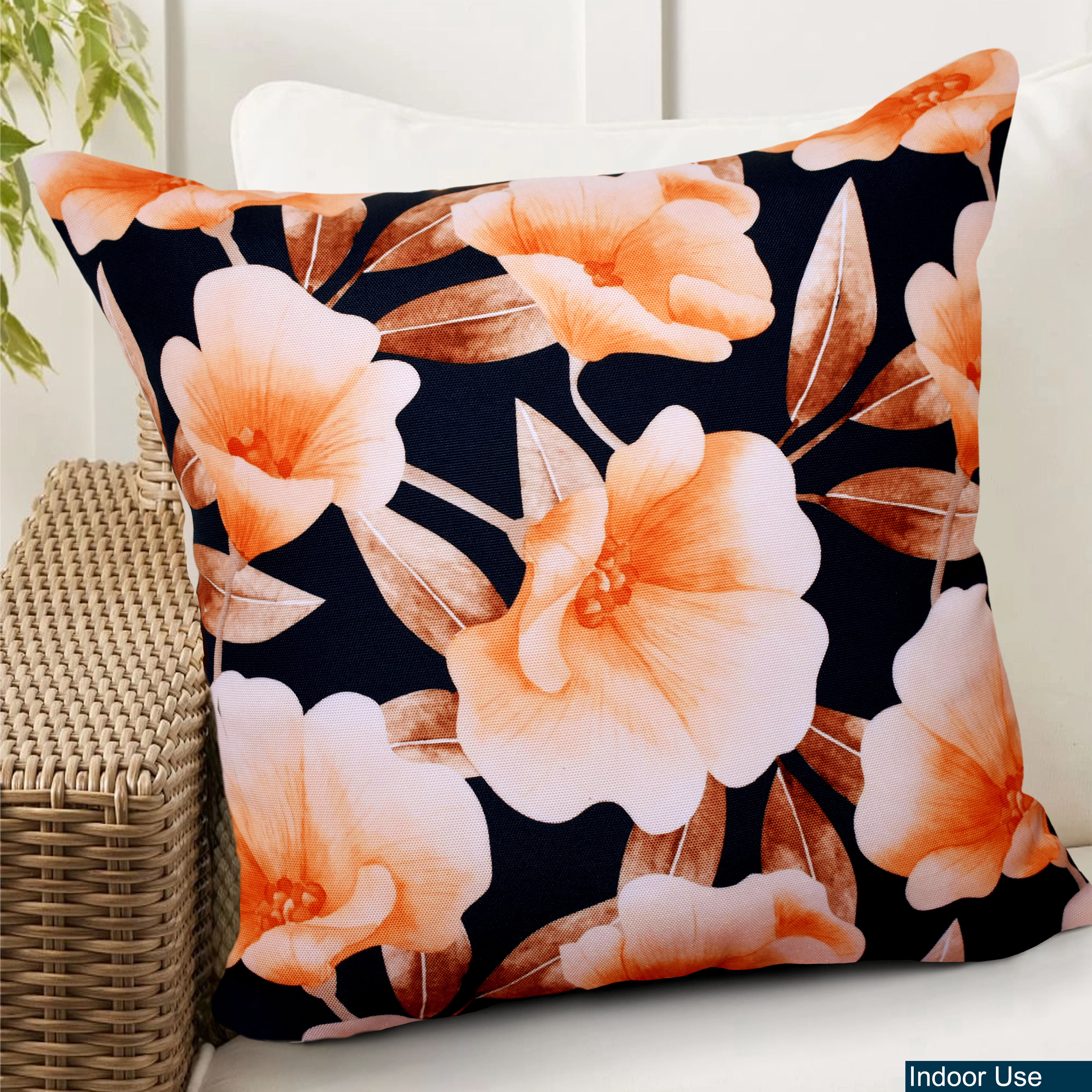 COZY TRENDS 18" x 18" Black Polyester Decorative Pillows